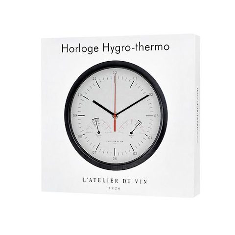Zegar z termometrem i pomiarem wilgotności/ Hygro-Thermo/ L'Atelier du Vin