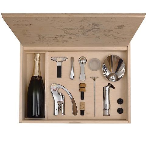 Luksusowy zestaw dla konesera win z miejscem na butelkę wina lub szampana /Oeno Box Connoisseur 1 /L'Atelier du Vin