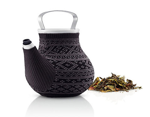 Porcelanowy dzbanek do herbaty w szarym sweterku, 1,5 l, Eva Solo