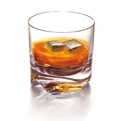Stalowe kostki do schładzania whisky/ 4 szt/ etui/ Ice Rocks/ Vin Bouquet