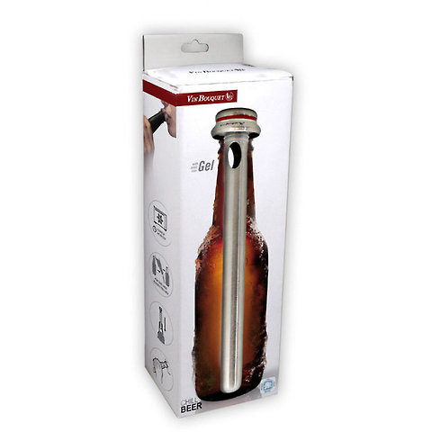 Stalowy ochładzacz do piwa z ustnikiem/ ChillBeer/ Vin Bouquet