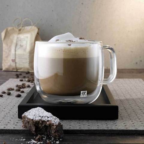 Zestaw dwóch szklanek do cappuccino /czekolady z uchwytem/ Sorrento/ 450 ml/ Zwilling 